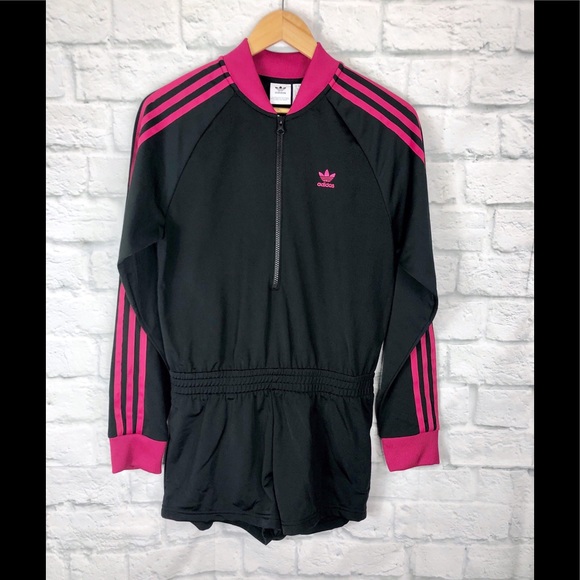 adidas Other - Adidas Leoflage Jumpsuit Long Sleeve Black Pink